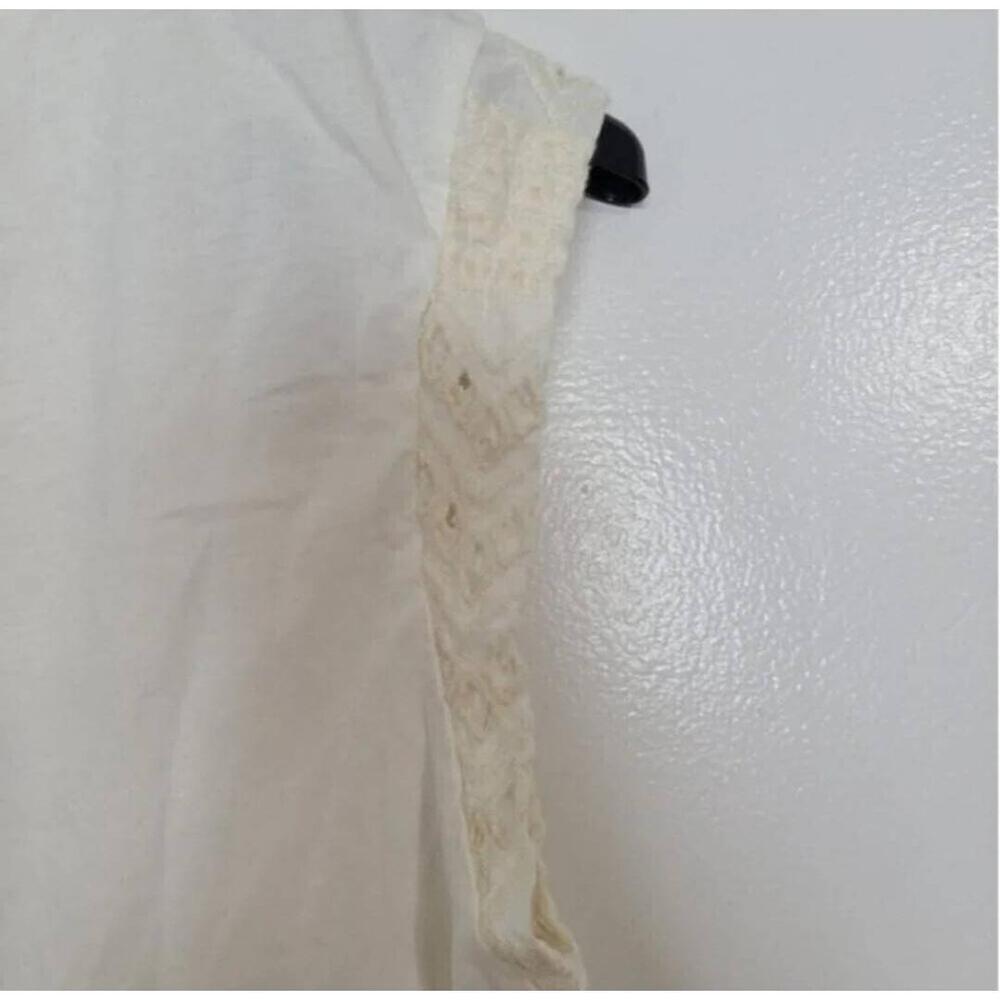 Zara Guipure Embroidery Crop Blouse Lace Short Sleeve Crewneck Size Small - Picture 6 of 12